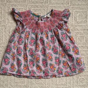 Mini Boden Pink Floral Girls Shirt